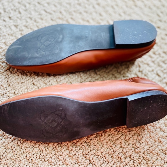 EUC UKIES Cognac Nappa Bianca Leather Loafer - Picture 5 of 6